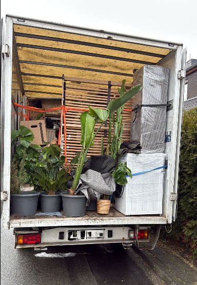 Trustline Umzug Essen – beladener Umzugs-LKW
